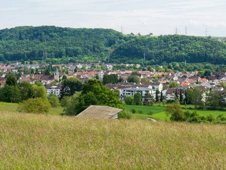 Blick auf die Stadt Steinen