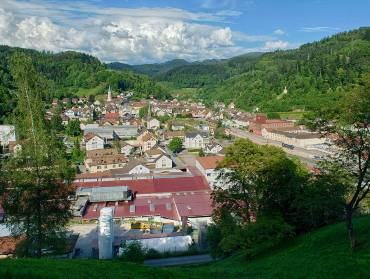 Blick auf die Stadt Zell im Wiesental