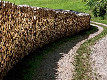 Holzlagerung am Wegesrande