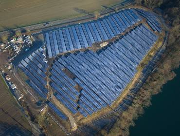 Solarpark Herten: Luftbildansicht von oben