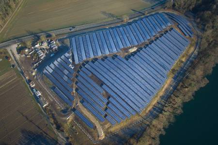 Solarpark Herten: Luftbildansicht von oben