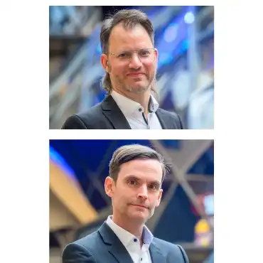 Kopfportraits von Armin Komenda und Andreas Wieg
